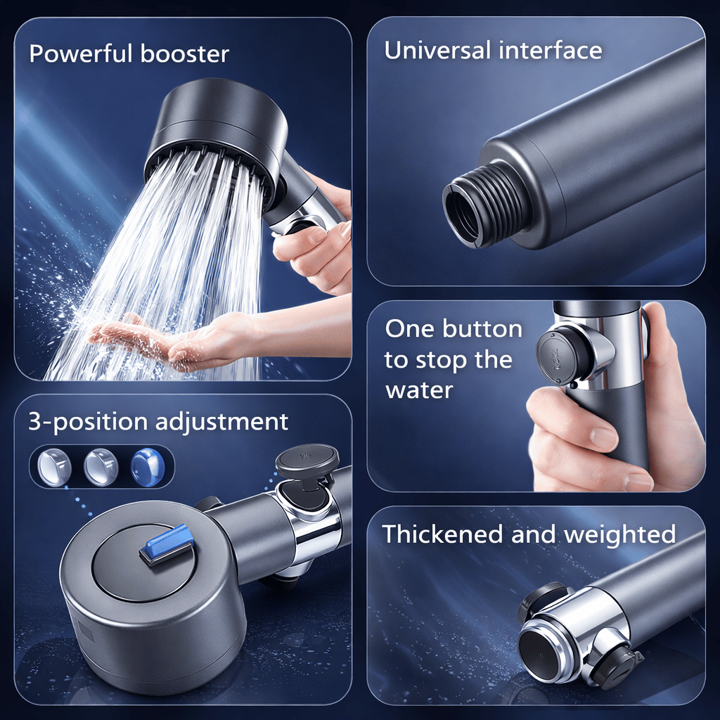Emirtrove 3 in 1 Modes Shower Head
