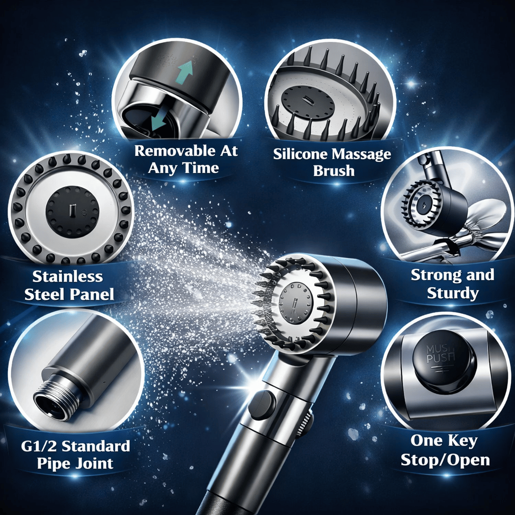 Emirtrove 3 in 1 Modes Shower Head