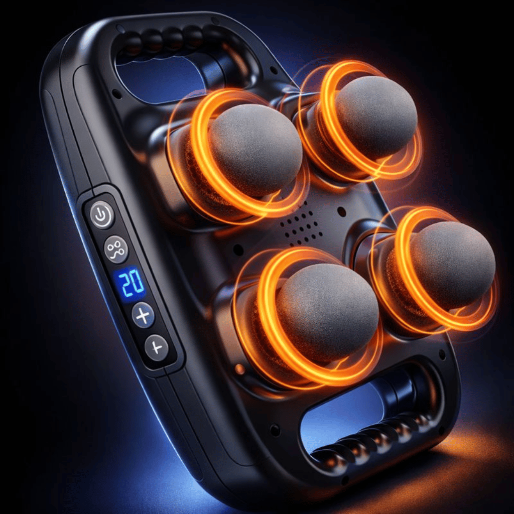 4 Head Massage Gun for Back, Shoulders, Legs, & Muscle Pain Relief Massage Machine