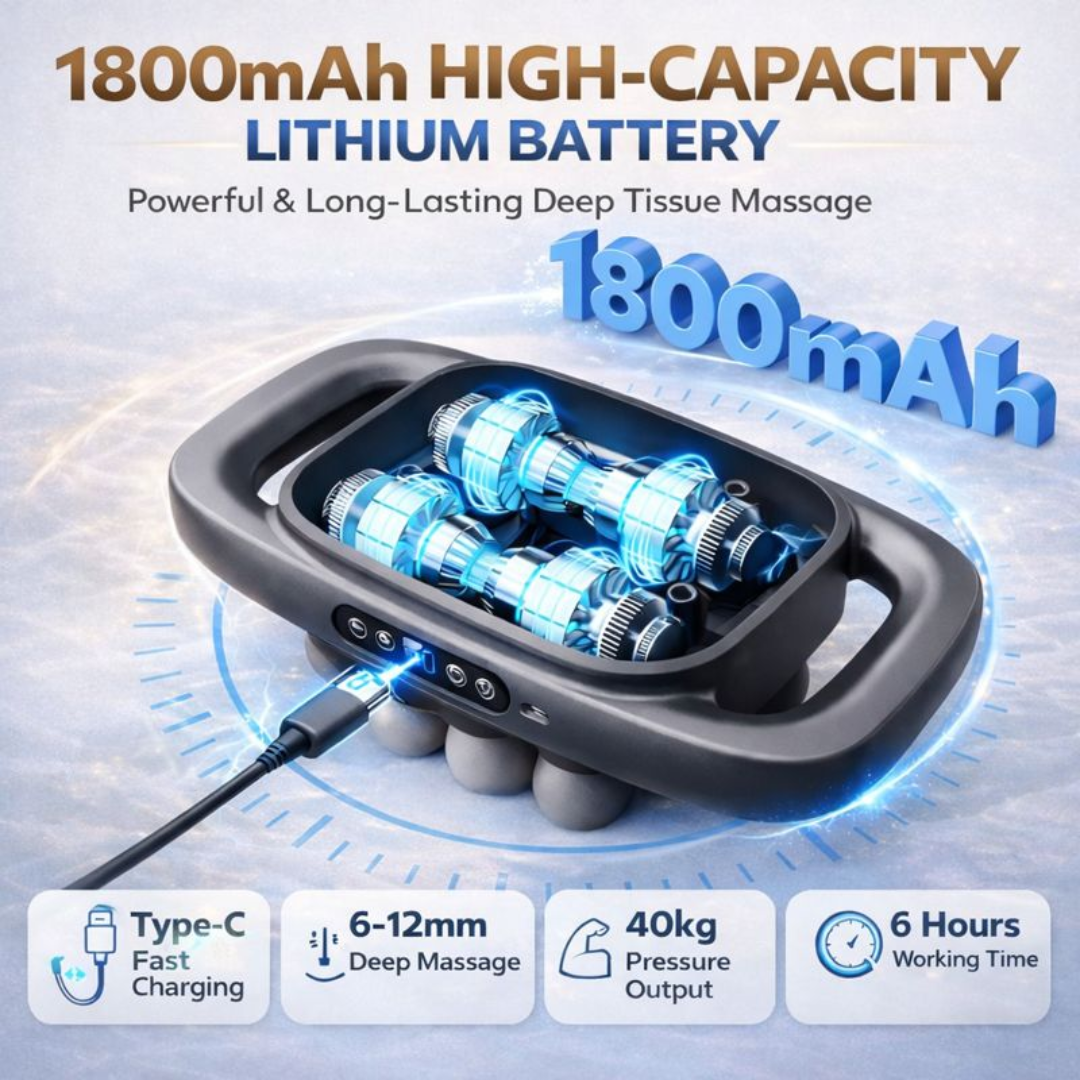 Emirtrove 8 Head Massage Gun for Back, Shoulders, Legs, & Muscle Pain Relief Massage Machine