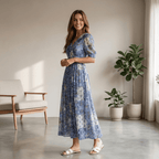 Elegant Floral Print Chic Dress