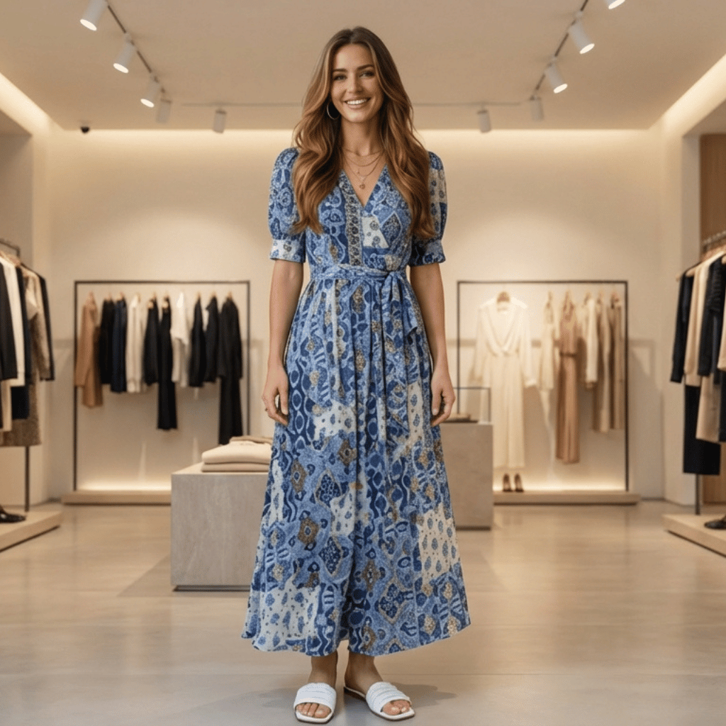 Elegant Floral Print Chic Dress