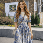 Elegant Floral Print Chic Dress