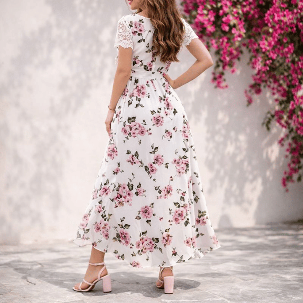 Elegant Long Sleeveless Dress With A Slit