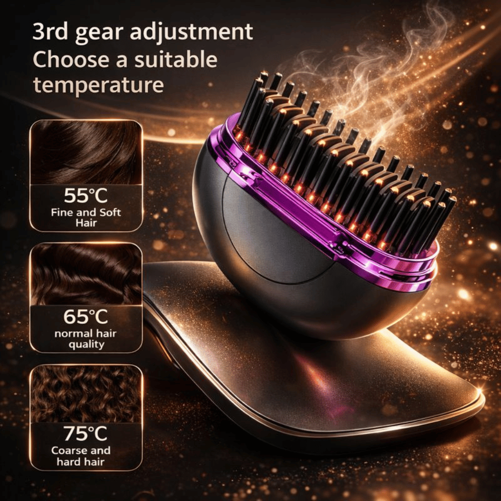 مشط تمليس الشعر اللاسلكي المحمول الصغير من إميرتروف