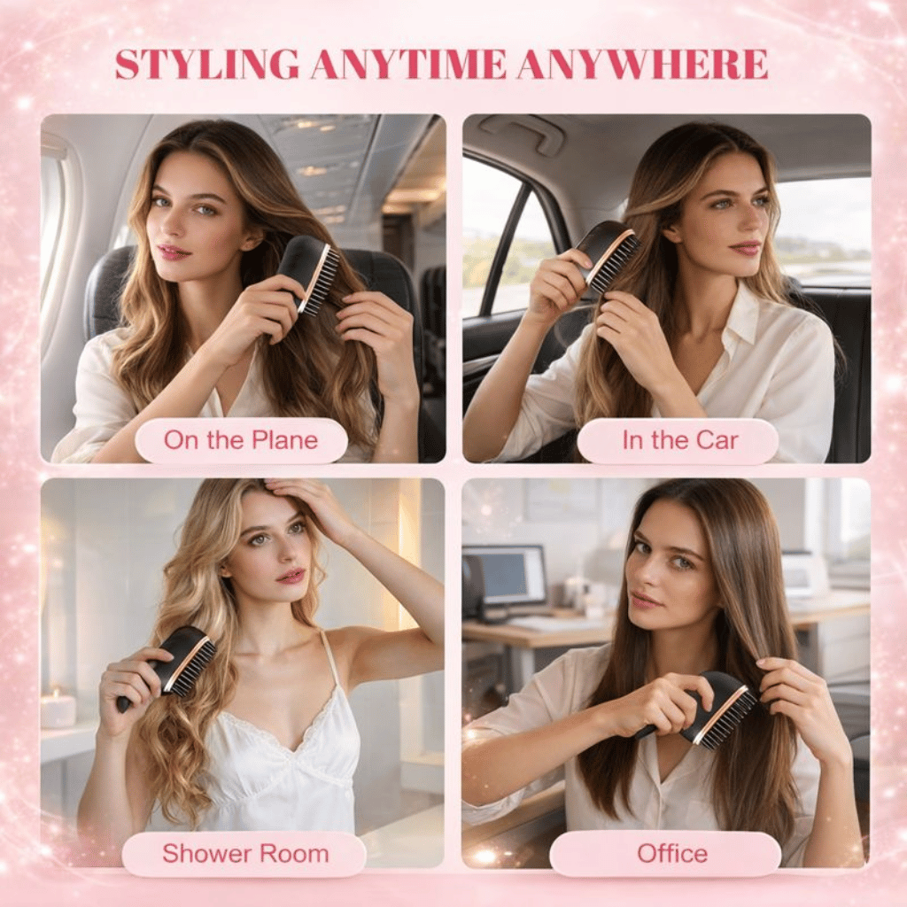 مشط تمليس الشعر اللاسلكي المحمول الصغير من إميرتروف