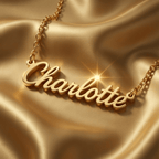 قلادة اسم إنجليزي حسب الطلب - قلادة ذهبية أو فضية بخط اليد | إميرتروف