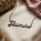 قلادة اسم إنجليزي حسب الطلب - قلادة ذهبية أو فضية بخط اليد | إميرتروف