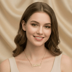 قلادة اسم إنجليزي حسب الطلب - قلادة ذهبية أو فضية بخط اليد | إميرتروف