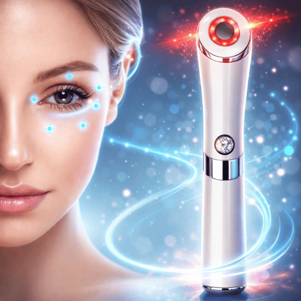 Eye Massager Pen with Ion & Vibration for Under-Eye Care