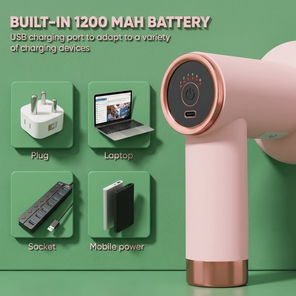 EmirTrove Handheld Massage Gun – Muscle & Cellulite Relief