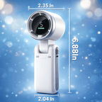 مروحة يدوية قابلة لإعادة الشحن عبر منفذ USB، تبرد لفترة طويلة، مزودة بخمس سرعات وبطارية تدوم طويلاً، مثالية للسفر والاستخدام الخارجي.