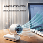 مروحة يدوية قابلة لإعادة الشحن عبر منفذ USB، تبرد لفترة طويلة، مزودة بخمس سرعات وبطارية تدوم طويلاً، مثالية للسفر والاستخدام الخارجي.