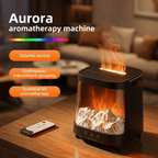 موزع روائح LED على شكل لهب ومصباح فني رملي جبلي - ديكور مريح | إميرتروف