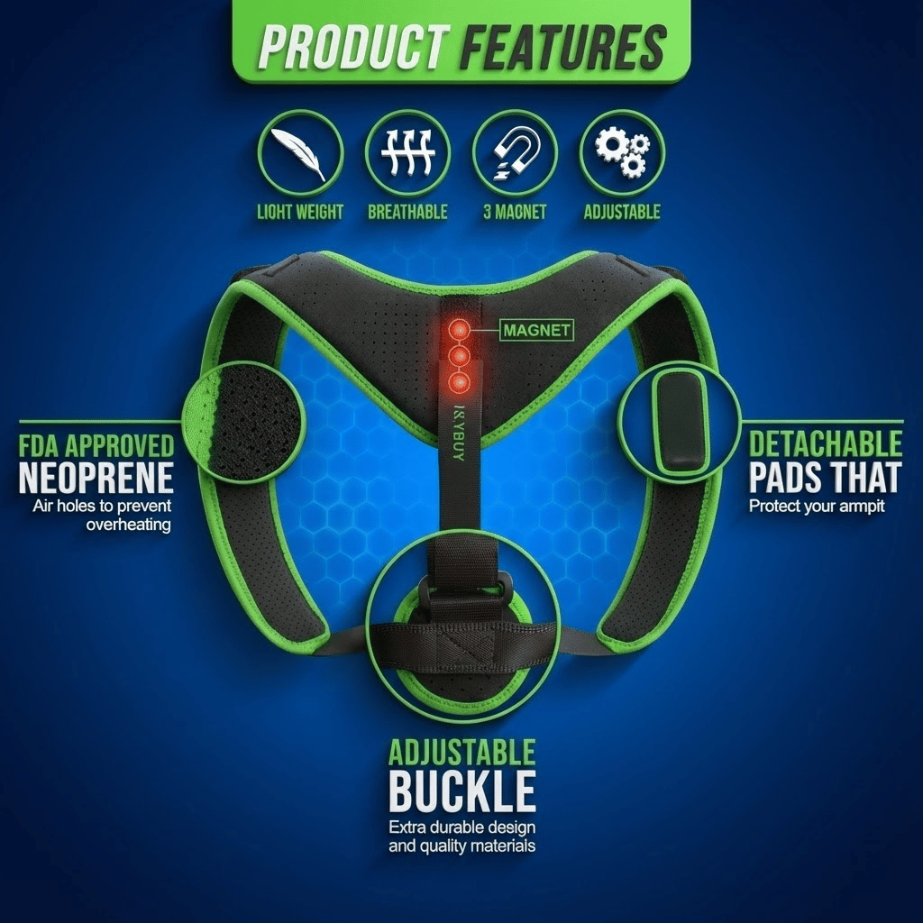 حزام تصحيح وضعية الجسم، حزام قابل للتعديل للرجال والنساء