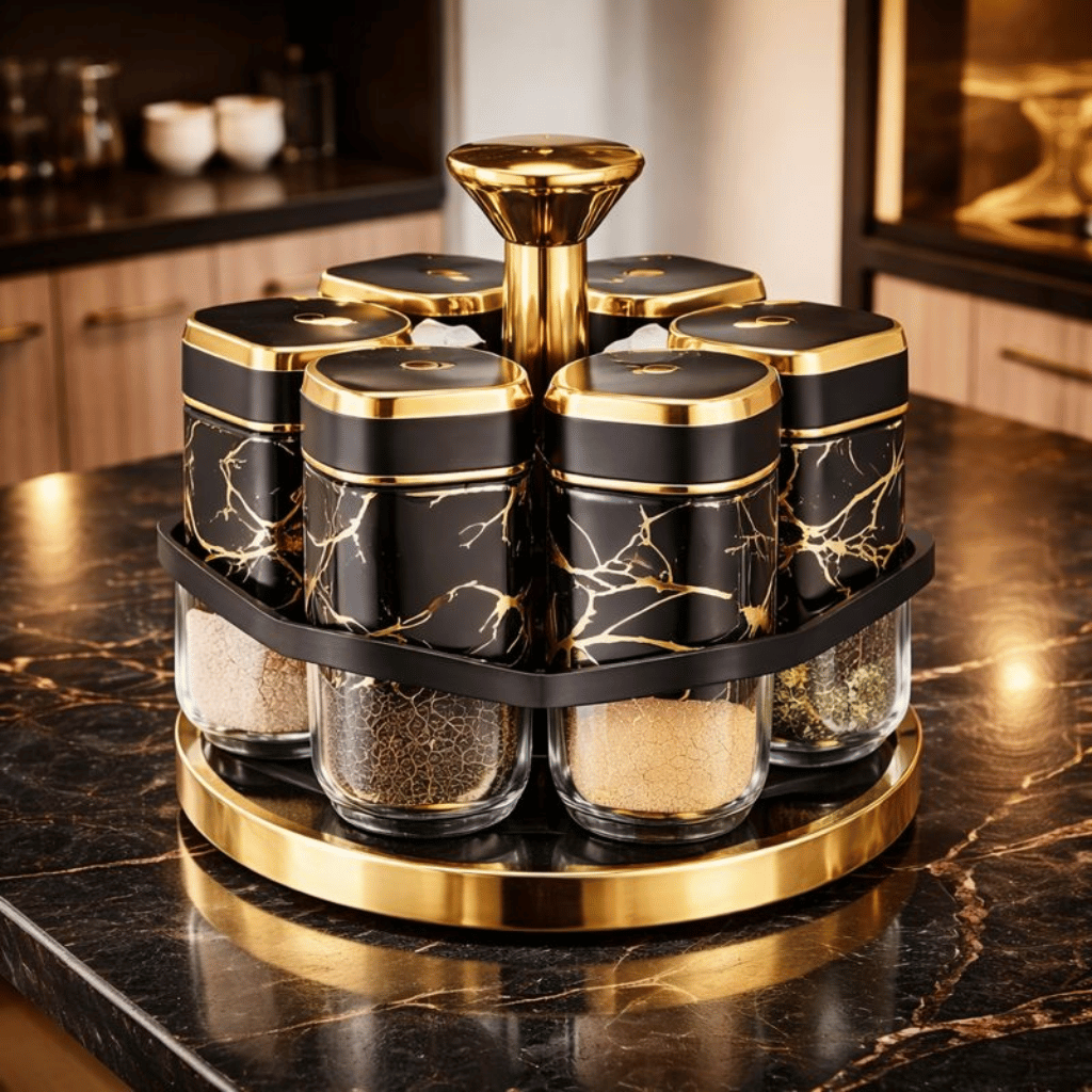 Mimshach Seasoning Shaker Set Glass  (8 Piece)