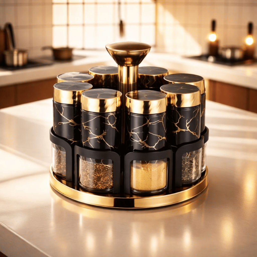 Mimshach Seasoning Shaker Set Glass  (8 Piece)