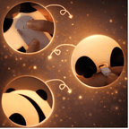 Panda Night Light for Kids – Soft Silicone, USB Rechargeable
