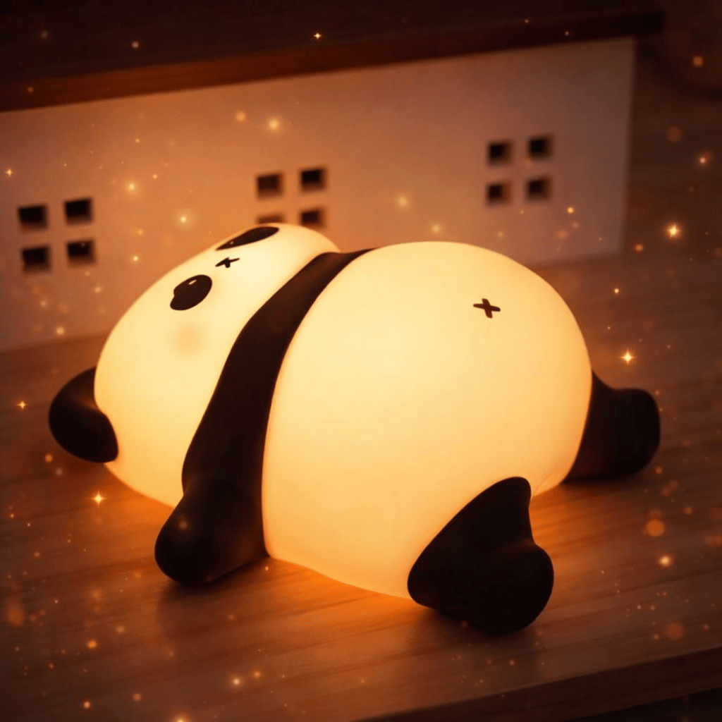 Panda Night Light for Kids – Soft Silicone, USB Rechargeable