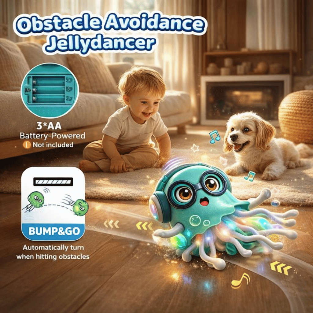 Twist Jellyfish Musical Bump & Go Toy