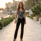 V-neck Lace-waist Vintage Slimming Vest